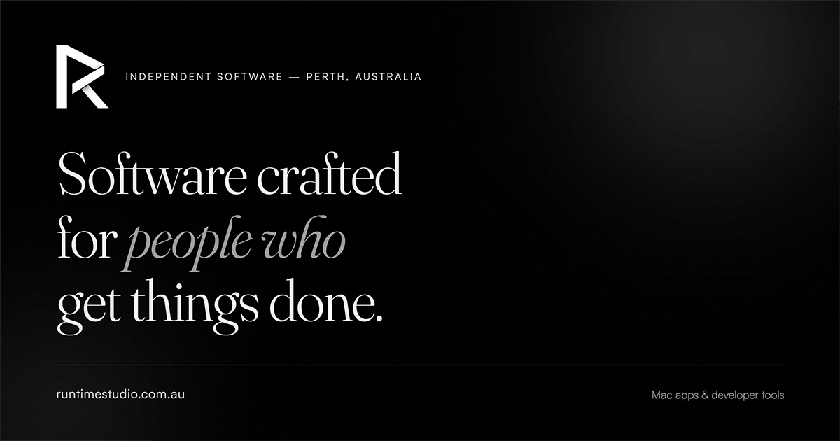 Runtime Studio — Software for Mac, iOS & Beyond